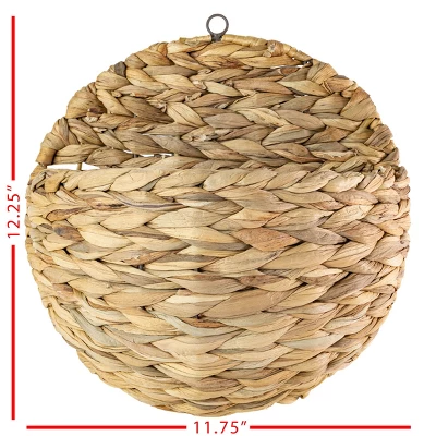 Braided Wall Pocket Water Hyacinth & Metal - Foreside Home & Garden 5 Braided Wall Pocket Water Hyacinth & Metal - Foreside Home & Garden - Image 5