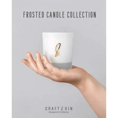 Craft & Kin White Frosted Scented Soy Candles 1 Craft & Kin White Frosted Scented Soy Candles