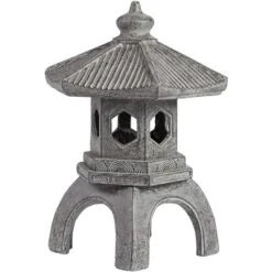 John Timberland Pagoda Statue Sculpture Garden Decor Indoor Outdoor Front Porch Patio Yard Outside Home Balcony Old Faux Stone Finish 16 1/2" Tall -Home Decor Shop GUEST a56695ec 3ab0 402e 9f27 02b797e5722b