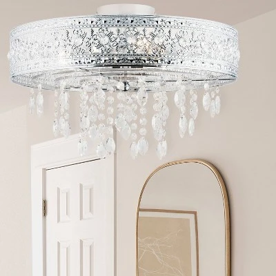 24" 3-Light Giselle Chandelier Polished Gold - River Of Goods 3 24" 3-Light Giselle Chandelier Polished Gold - River Of Goods - Image 3