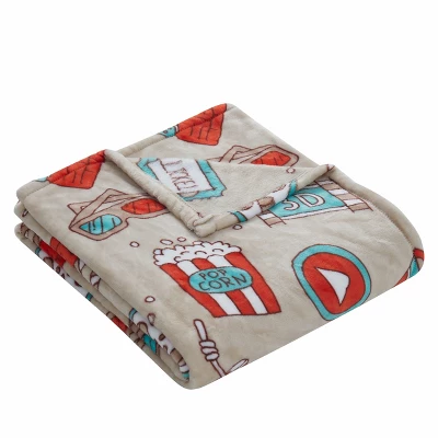 Kate Aurora Popcorn Night At The Movies Ultra Soft & Plush Oversized Accent Throw Blanket - 50 In. W X 70 In. L 1 Kate Aurora Popcorn Night At The Movies Ultra Soft & Plush Oversized Accent Throw Blanket - 50 In. W X 70 In. L