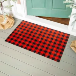 Evergreen Red And Black Buffalo Check Layering Mat 11.5 X 9.5 Inches Indoor And Outdoor Decor 5 Evergreen Red And Black Buffalo Check Layering Mat 11.5 X 9.5 Inches Indoor And Outdoor Decor -Home Decor Shop GUEST a7cd347d 6bd1 4103 8df9 503e3295f6d8