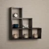 19" X 5" Stepped Six Cube Wall Shelf Black - Danya B.