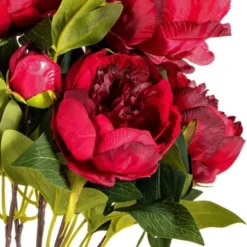 Artificial Peony Bush (23'') Red - Vickerman -Home Decor Shop GUEST abb196a8 9866 400d 93c3 db960d78b6b8