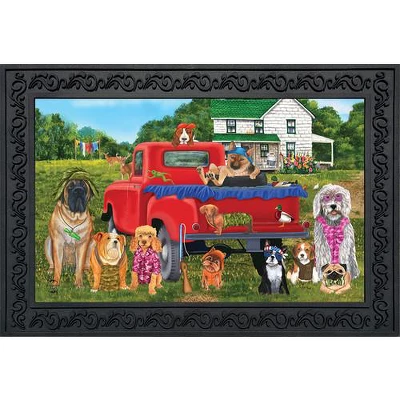 Country Pups Summer Doormat Dog Humor Indoor Outdoor 30" X 18" Briarwood Lane 1 Country Pups Summer Doormat Dog Humor Indoor Outdoor 30" X 18" Briarwood Lane