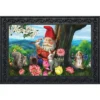 Garden Gnome Spring Doormat Birds Floral Indoor Outdoor 30" X 18" Briarwood Lane