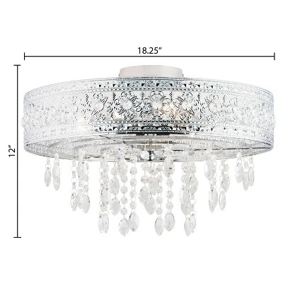 24" 3-Light Giselle Chandelier Polished Gold - River Of Goods 6 24" 3-Light Giselle Chandelier Polished Gold - River Of Goods - Image 6