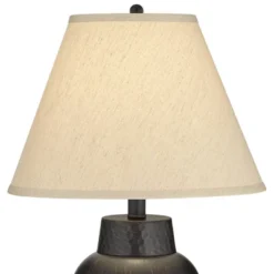 Regency Hill Auburn Rustic Farmhouse Table Lamp 25" High Bronze Hammered Natural Linen Empire Shade For Bedroom Living Room Bedside Nightstand Office 9 Regency Hill Auburn Rustic Farmhouse Table Lamp 25" High Bronze Hammered Natural Linen Empire Shade For Bedroom Living Room Bedside Nightstand Office -Home Decor Shop GUEST ac8b7ff4 f7e2 4e73 8653 f5789876c2c1