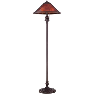 Regency Hill Capistrano Rustic Mission Floor Lamp Standing 57 1/2" Tall Bronze Metal Natural Mica Cone Shade For Living Room Bedroom Office House Home 5 Regency Hill Capistrano Rustic Mission Floor Lamp Standing 57 1/2" Tall Bronze Metal Natural Mica Cone Shade For Living Room Bedroom Office House Home - Image 5