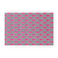 Little Arrow Design Co Watercolor Hearts On Stripes Looped Vinyl Welcome Mat - Society6 -Home Decor Shop GUEST acc64546 eb94 4865 a46c 727cff99c2f6