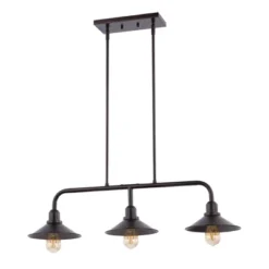 34.25" LED 3-Light Cade Metal Farmhouse Industrial Pendant Oil Rubbed Bronze - JONATHAN Y -Home Decor Shop GUEST ad30542e 3ea1 467d 8227 0eed9fdae069
