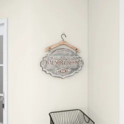 Metal Sign Laundry Room Wall Decor Gray - Olivia & May 29 Metal Sign Laundry Room Wall Decor Gray - Olivia & May -Home Decor Shop GUEST ade30909 8dab 44f0 92a4 5f3a37f2ee0f