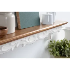 28" X 6" Abberly Wood Decorative Wall Shelf Rustic Brown - Kate & Laurel All Things Decor -Home Decor Shop GUEST adee61ae c6f4 4ef5 9e2a 44bb992df1e9