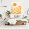 Golden Mountain Sunset By Modern Tropical Wall Tapestry