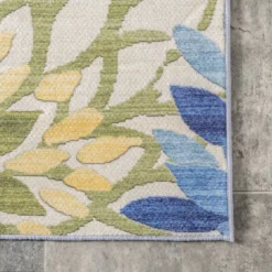 NuLOOM Rosana Floral Machine Washable Indoor/Outdoor Area Rug -Home Decor Shop GUEST aeabc38f 636f 4056 b49a ddaa96882ea7