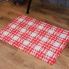 2'x3' ColorStar Hook Knit Door Mat Red - Bungalow Flooring