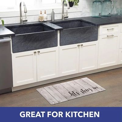 J&V TEXTILES Anti Fatigue Kitchen Mat Cushioned Anti Fatigue, Non Slip Waterproof Mat Standing Desk, 20x36x1/2 Inches (Let's Stay In) 3 J&V TEXTILES Anti Fatigue Kitchen Mat Cushioned Anti Fatigue, Non Slip Waterproof Mat Standing Desk, 20x36x1/2 Inches (Let's Stay In) - Image 3