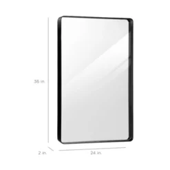 Best Choice Products 24x36in Recessed Bathroom Vanity 2-Way Wall Mirror W/ Rounded Corners, Anti-Blast Film -Home Decor Shop GUEST af777c2e 30ce 46a1 b6aa 4e83354fc6f9