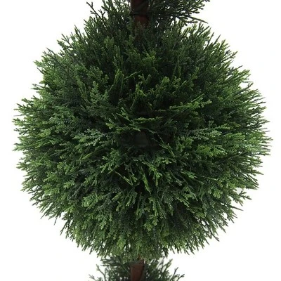 3' Artificial Cedar Double Balls In Pot (UV) - Vickerman 4 3' Artificial Cedar Double Balls In Pot (UV) - Vickerman - Image 4