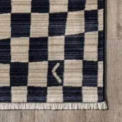 Dominique Abstract Checkered Fringe Area Rug -Home Decor Shop GUEST b050052c ff3e 4a37 8a11 64ad80e84f33