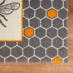 2'x3' ColorStar Bee Hex Door Mat Gray - Bungalow Flooring -Home Decor Shop GUEST b0b5709c 77e5 4aa7 a57d 80ab6c1acc99