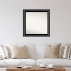 31" X 31" Non-Beveled Tuxedo Black Wall Mirror - Amanti Art 10 31" X 31" Non-Beveled Tuxedo Black Wall Mirror - Amanti Art -Home Decor Shop GUEST b25704cb f1ee 4a05 b967 65f1d1d43506
