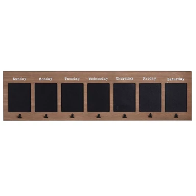 Multi-Functional Wall Memo Board With Chalkboard And Metal Clips Brown - StyleCraft 5 Multi-Functional Wall Memo Board With Chalkboard And Metal Clips Brown - StyleCraft - Image 5