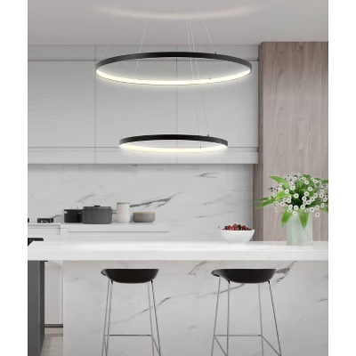 24" Metal Round Brice Chandelier (Includes Energy Efficient Light Bulb) Black - JONATHAN Y 4 24" Metal Round Brice Chandelier (Includes Energy Efficient Light Bulb) Black - JONATHAN Y - Image 4