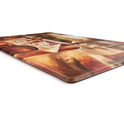 World Rug Gallery Village Restaurant Scenery Anti-fatigue Kitchen Mat 2 World Rug Gallery Village Restaurant Scenery Anti-fatigue Kitchen Mat - Image 2