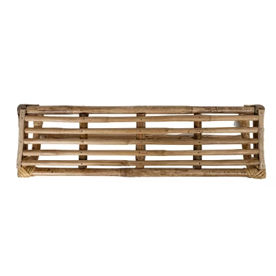 Brown Cane Wall Shelf By Foreside Home & Garden 4 Brown Cane Wall Shelf By Foreside Home & Garden - Image 4