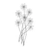 Metal Floral 3D Wire Wall Decor With Crystal Embellishments Black - Olivia & May