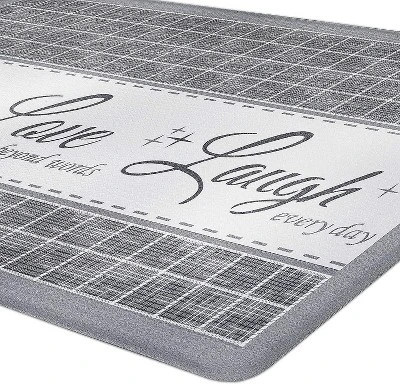 Kate Aurora Montauk Accents Anti Fatigue Memory Foam 18" X 30" Live~Love~Laugh Kitchen Floor Mats With Beveled Edges 2 Kate Aurora Montauk Accents Anti Fatigue Memory Foam 18" X 30" Live~Love~Laugh Kitchen Floor Mats With Beveled Edges - Image 2