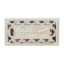 Farmhouse Wood Beaded Sign Wall Decor Set Of 2 White - Olivia & May -Home Decor Shop GUEST bb1b4a99 9f99 4b59 9d89 bb7f08548981