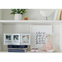 Pearhead Triple Sonogram Hinged Frame - White