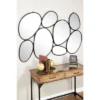 Metal Bubble Cluster Oval Wall Mirror Black - Olivia & May