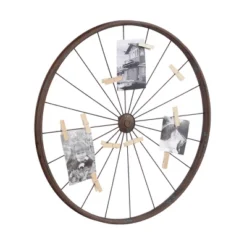 Metal Bike Wheel Wall Decor With Clothespin Photo Brown - Olivia & May -Home Decor Shop GUEST be2f98dd 778d 4c73 abe5 17ec7f0f2b97