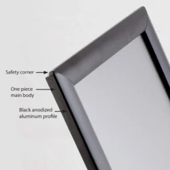 M&T Displays Opti Frame 8.5 X 11 In Wall Mount Front Loading Display Frame W/ Rounded Mitered Corners For Advertisements And Graphics, Black, 5 Count -Home Decor Shop GUEST bfd334fd 6a3d 4233 a109 cfe499f16c15