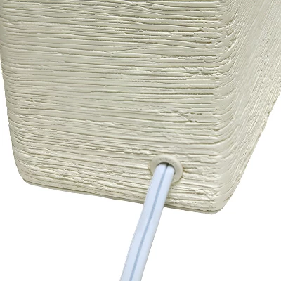 Petite Faux Stone Table Lamp With Fabric Shade - Simple Designs 6 Petite Faux Stone Table Lamp With Fabric Shade - Simple Designs - Image 6