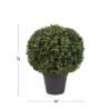 Nature Spring Realistic Plastic Faux Boxwood Topiary Arrangement For Indoor Or Outdoor Use - Green