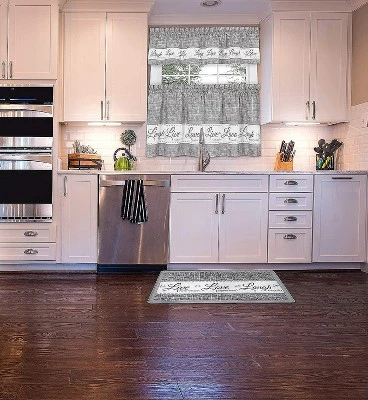 Kate Aurora Montauk Accents Anti Fatigue Memory Foam 18" X 30" Live~Love~Laugh Kitchen Floor Mats With Beveled Edges 1 Kate Aurora Montauk Accents Anti Fatigue Memory Foam 18" X 30" Live~Love~Laugh Kitchen Floor Mats With Beveled Edges