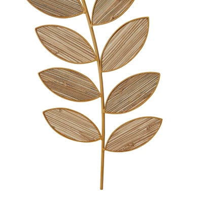 Set Of 2 Metal Leaf Wall Decors Brown - Olivia & May 4 Set Of 2 Metal Leaf Wall Decors Brown - Olivia & May - Image 4