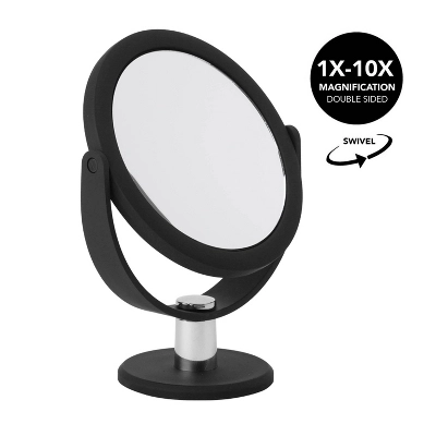 7" Vanity Rubberized 1X-10X Magnification Mirror - Home Details 1 7" Vanity Rubberized 1X-10X Magnification Mirror - Home Details