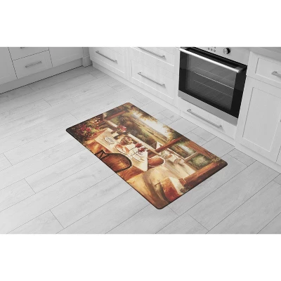 World Rug Gallery Village Restaurant Scenery Anti-fatigue Kitchen Mat 1 World Rug Gallery Village Restaurant Scenery Anti-fatigue Kitchen Mat