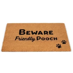 BirdRock Home Friendly Pooch Coir Front Door & Entry Doormat - 18" X 30"