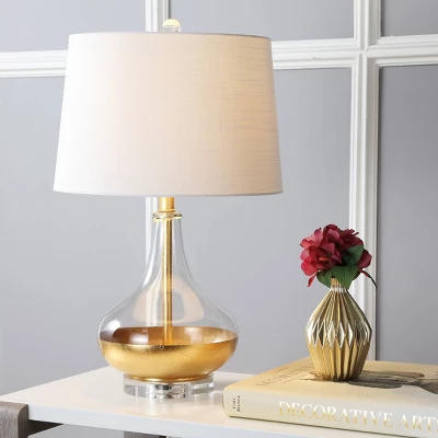 24.5" Glass West Table Lamp (Includes LED Light Bulb) Clear - JONATHAN Y 1 24.5" Glass West Table Lamp (Includes LED Light Bulb) Clear - JONATHAN Y