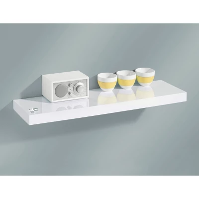 17.5" X 9.88" Big Boy Gloss Shelf White - Dolle Shelving 1 17.5" X 9.88" Big Boy Gloss Shelf White - Dolle Shelving