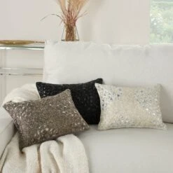 10"x14" Luminescence Fully Beaded Lumbar Throw Pillow - Mina Victory