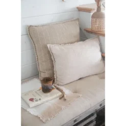 Beige Linen Pillow Cover