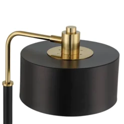 Possini Euro Design Myles Modern Mid Century Desk Lamp 24" High Black Gold With Dual USB Charging Ports Metal Drum Shade For Bedroom Living Room Home 14 Possini Euro Design Myles Modern Mid Century Desk Lamp 24" High Black Gold With Dual USB Charging Ports Metal Drum Shade For Bedroom Living Room Home -Home Decor Shop GUEST c95c07aa 134f 4f3a b0b8 338184566037