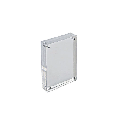 Azar Displays Clear Acrylic Magnetic Photo Frame Block 4" X 6" Vertical/Horizontal 2 Azar Displays Clear Acrylic Magnetic Photo Frame Block 4" X 6" Vertical/Horizontal - Image 2